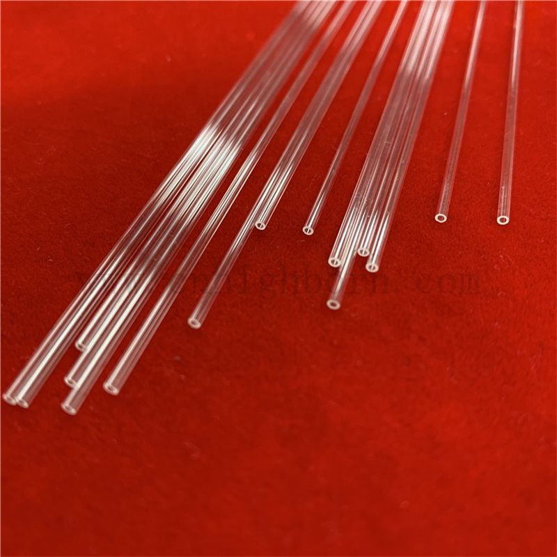 Heat Resistance Transparent Fused Silica Capillary Quartz Glass Tube