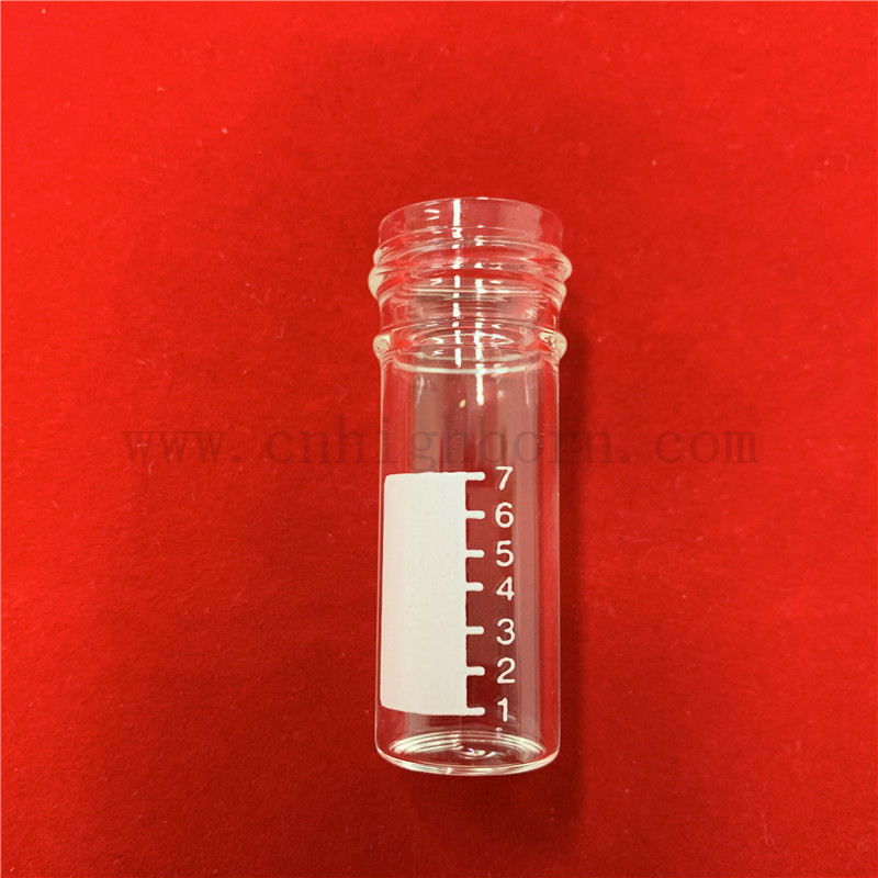 Customized Transparent Fused Silica Quartz Glass test tube with flat